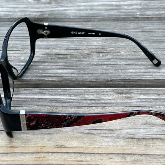 Nine West Women Eyeglasses/Sunglasses Frame Black Snake Print Arms Glasses Frame - Picture 11 of 13